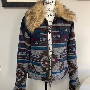 Stetson Jacket with Detachable Faux Fur Collar - Medium